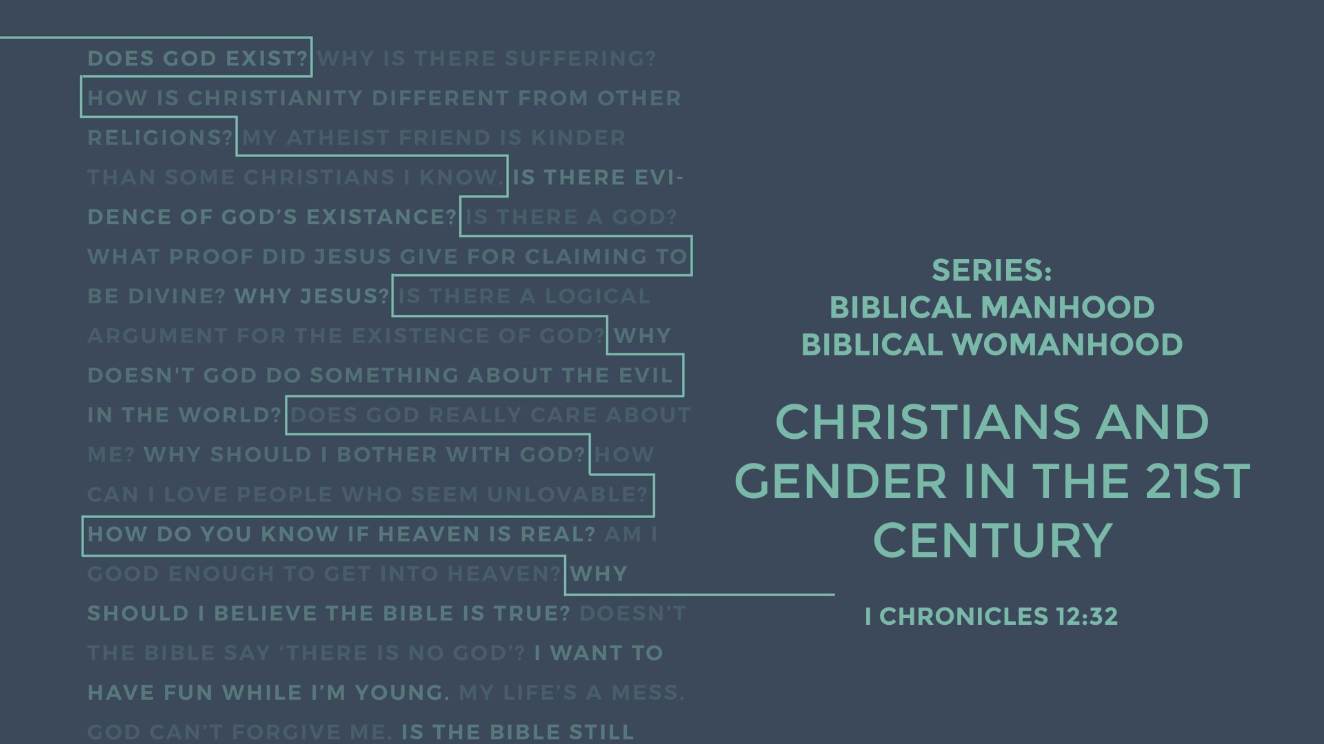 Christians and Gender in the 21st Century