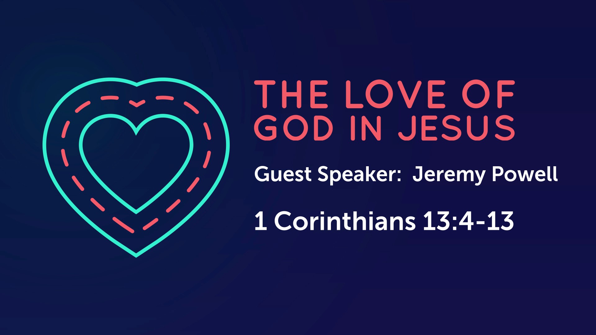 The Love of God in Jesus